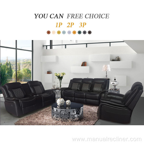 Leather Loveseats & Sectional Recliner Sofa Set